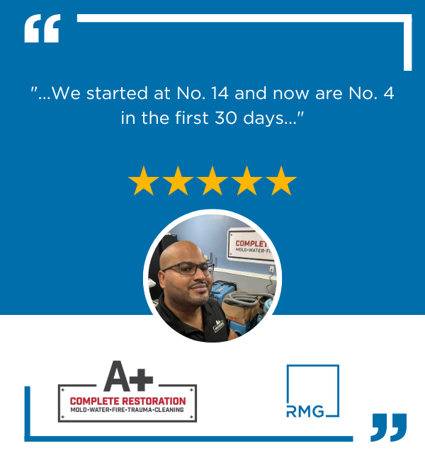Customer success, story, Restoration Marketing Group, RMG, Restoration Digital Marketing Agency, Restoration Marketing Experts, Water Damage Pay per Click, Water Restoration Marketing