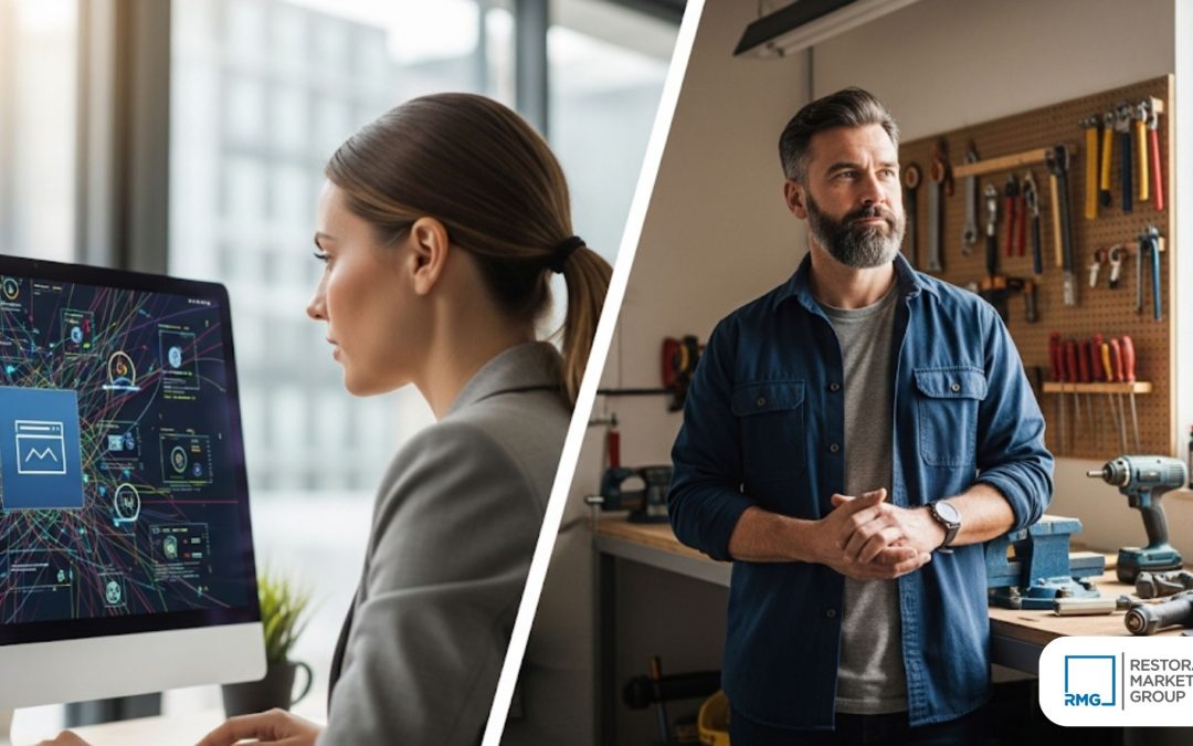 How do I build a strong backlink profile for my restoration company website?